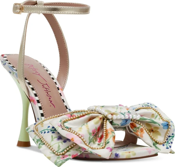 Betsey Johnson Women's Denly Bow Two-Piece Stiletto Dress Sandals