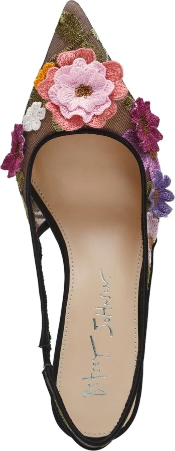 Betsey Johnson Women's Dian Floral Slingback Pumps - Image 4