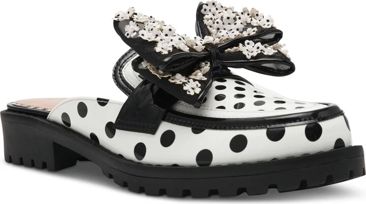 Betsey Johnson Women's Evaline Bow Loafer Mules