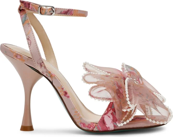 Betsey Johnson Women's Fawn Mesh Bow Heeled Sandals - Image 2