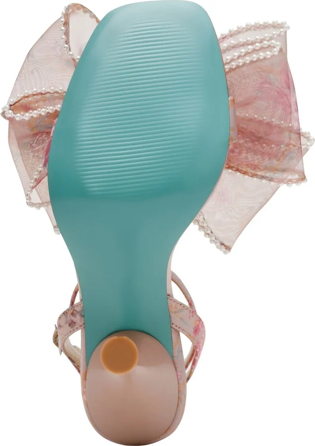 Betsey Johnson Women's Fawn Mesh Bow Heeled Sandals - Image 5