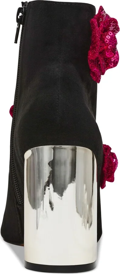 Betsey Johnson Women's Finlee Rosette Flare-Heel Dress Booties - Image 3