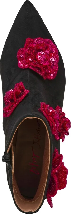 Betsey Johnson Women's Finlee Rosette Flare-Heel Dress Booties - Image 4