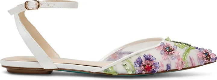 Betsey Johnson Women's Garbo Jeweled Mesh Flats - Image 6
