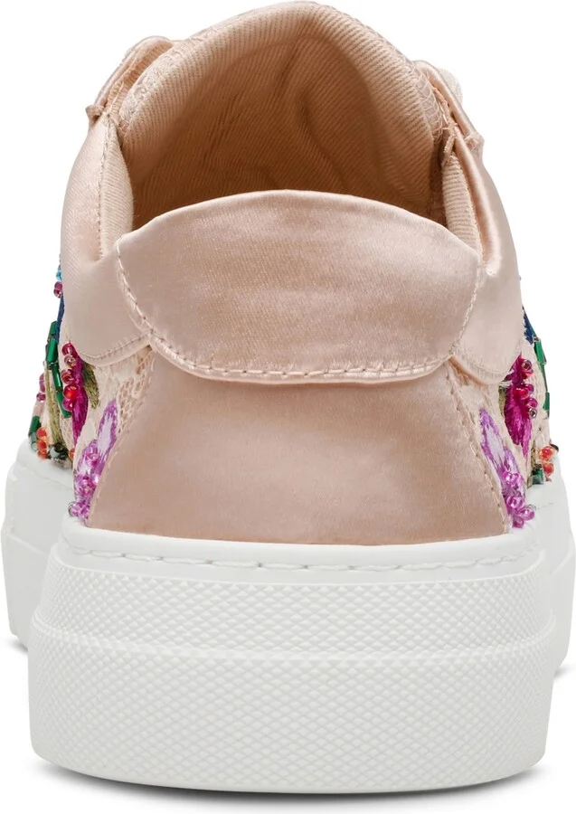 Betsey Johnson Women's Jayla Floral Embroidery Lace-Up Sneakers - Image 3