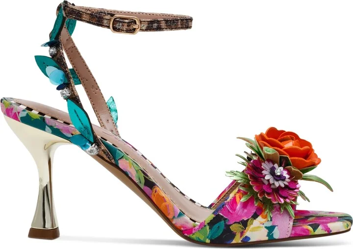 Betsey Johnson Women's Karra Flower-Embellished High-Heel Dress Sandals - Image 2