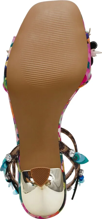 Betsey Johnson Women's Karra Flower-Embellished High-Heel Dress Sandals - Image 5
