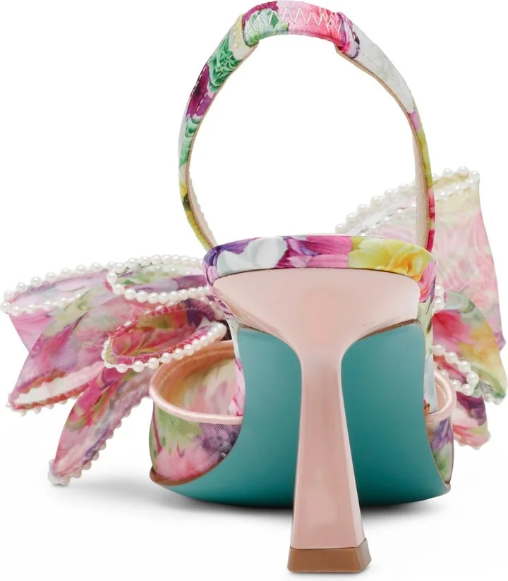 Betsey Johnson Women's Kelli Mesh Bow Slingback Pumps - Image 3
