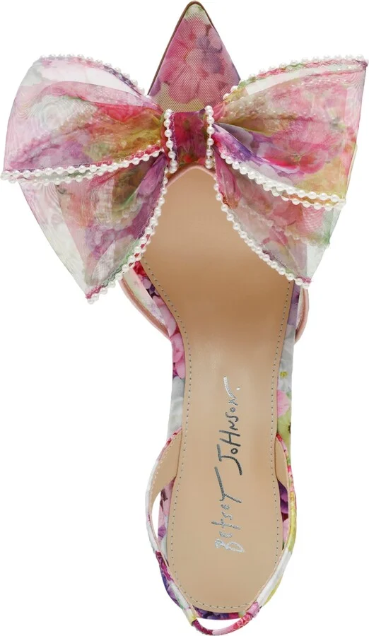 Betsey Johnson Women's Kelli Mesh Bow Slingback Pumps - Image 4