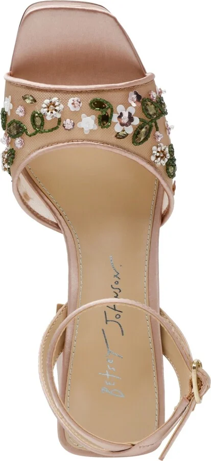 Betsey Johnson Women's Kirra Floral Beaded Platform Dress Sandals - Image 8
