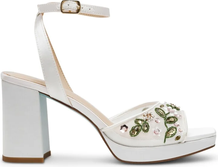 Betsey Johnson Women's Kirra Floral Beaded Platform Dress Sandals - Image 10