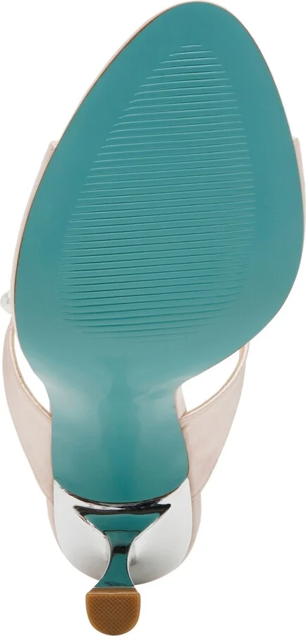 Betsey Johnson Women's Lacy Embellished Satin Heeled Mules - Image 5