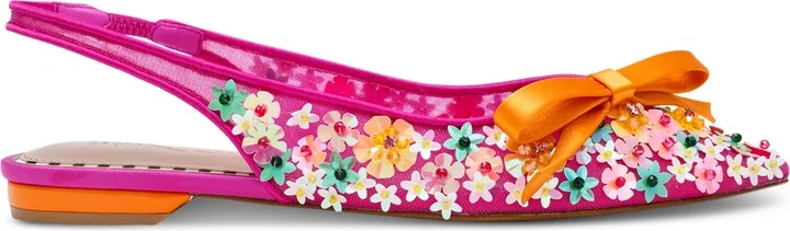 Betsey Johnson Women's Laylah Floral Slingback Flats - Image 6