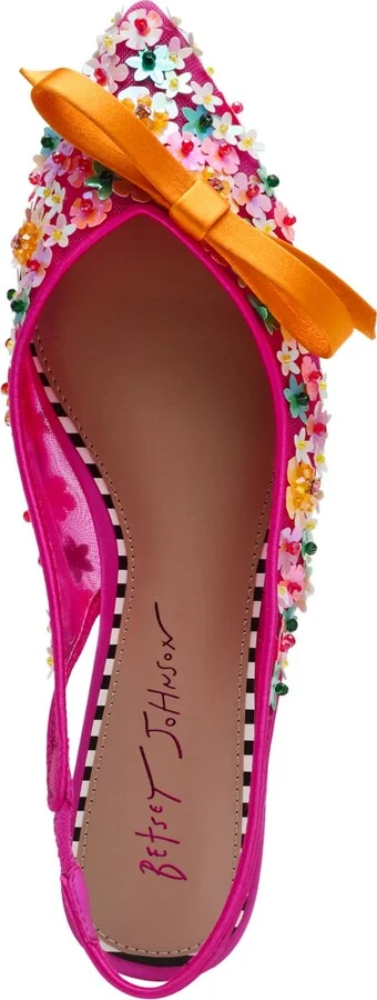 Betsey Johnson Women's Laylah Floral Slingback Flats - Image 8