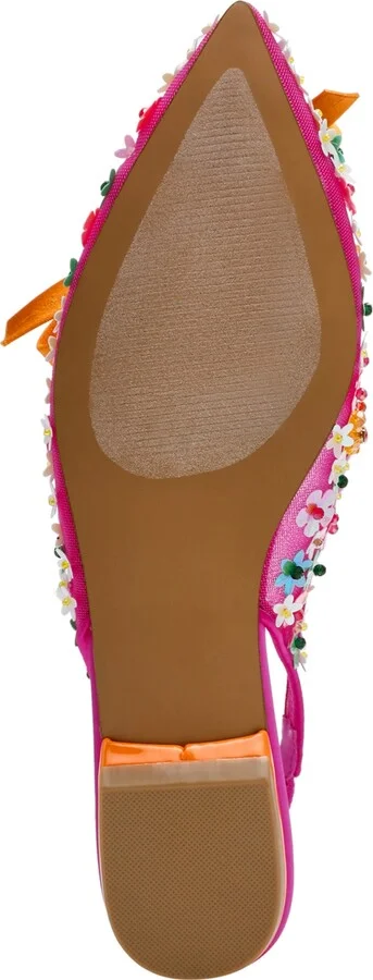 Betsey Johnson Women's Laylah Floral Slingback Flats - Image 9
