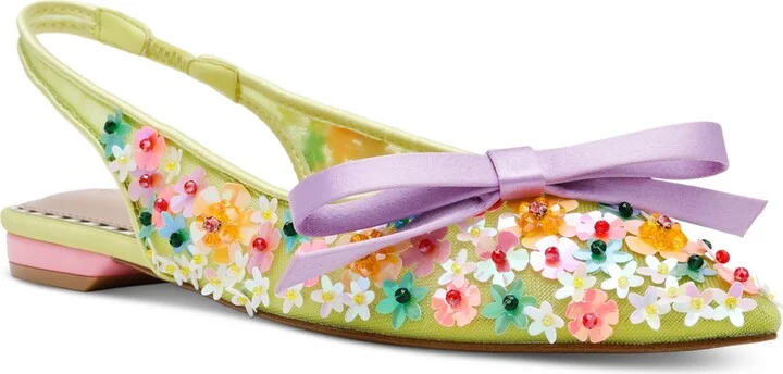 Betsey Johnson Women's Laylah Floral Slingback Flats