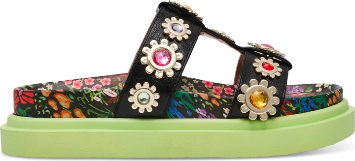 Betsey Johnson Women's Madox Embellished Platform Footbed Sandals - Image 2