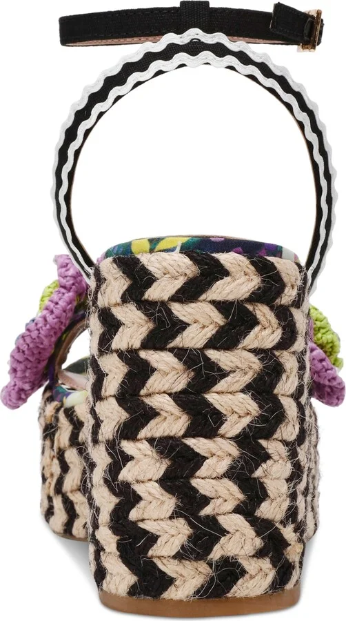 Betsey Johnson Women's Marabela Macrame Platform Wedge Sandals - Image 3