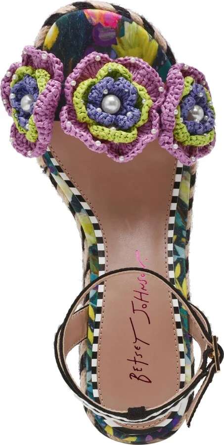 Betsey Johnson Women's Marabela Macrame Platform Wedge Sandals - Image 4