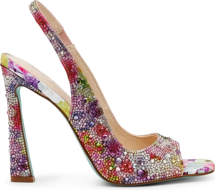 Betsey Johnson Women's Mina Rhinestone Peep Toe Evening Sandals - Image 2