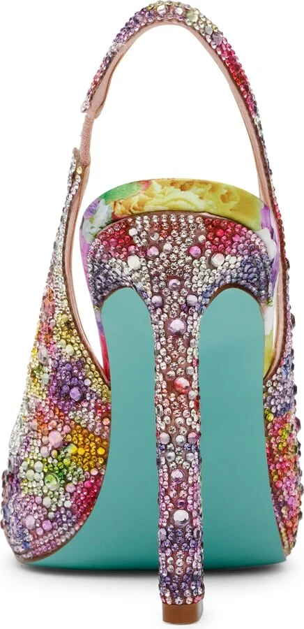 Betsey Johnson Women's Mina Rhinestone Peep Toe Evening Sandals - Image 3