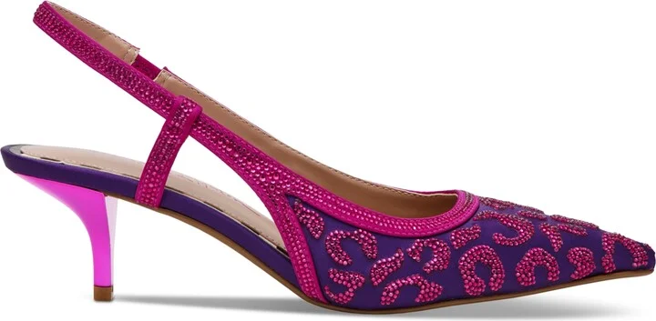 Betsey Johnson Women's Nahla Pointed-Toe Slingback Kitten-Heel Pumps - Image 2