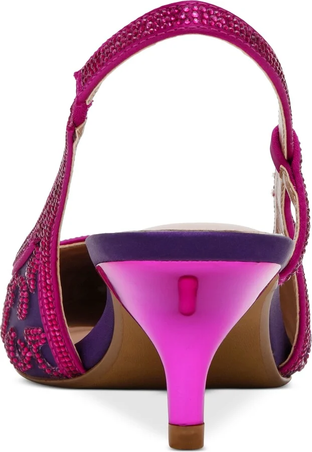 Betsey Johnson Women's Nahla Pointed-Toe Slingback Kitten-Heel Pumps - Image 3