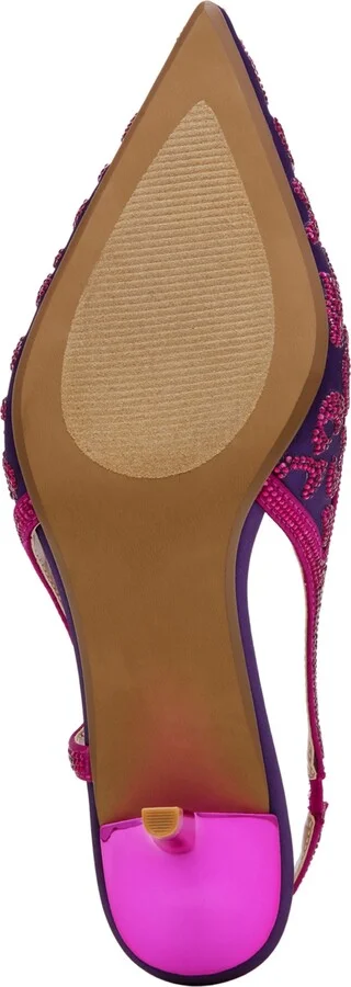 Betsey Johnson Women's Nahla Pointed-Toe Slingback Kitten-Heel Pumps - Image 5