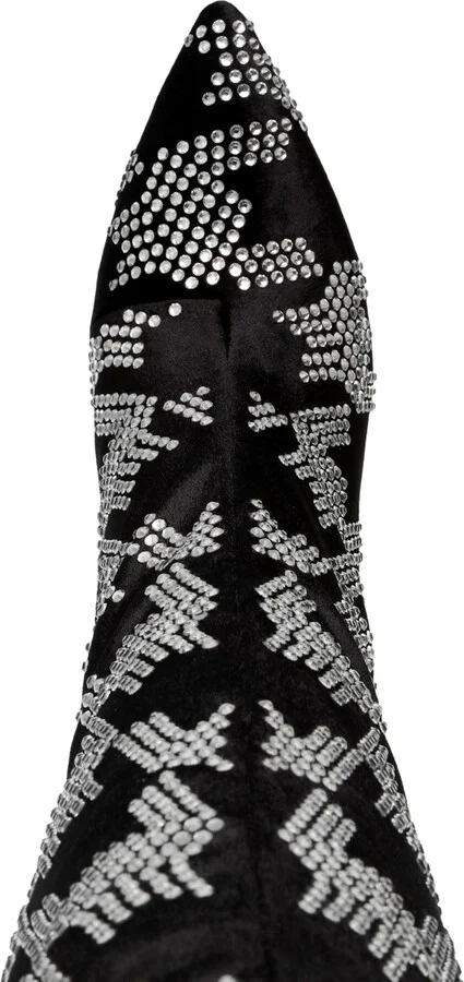 Betsey Johnson Women's Naomy Tall Block-Heel Boots - Black/Silver Multi - Image 4