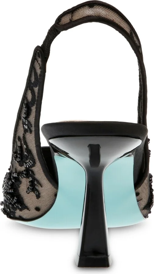 Betsey Johnson Women's Nikki Embroidered Slingback Evening Pumps - Image 3