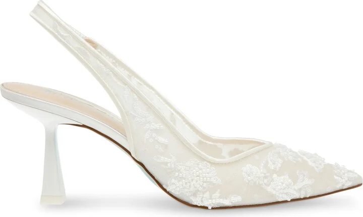Betsey Johnson Women's Nikki Embroidered Slingback Evening Pumps - Image 10