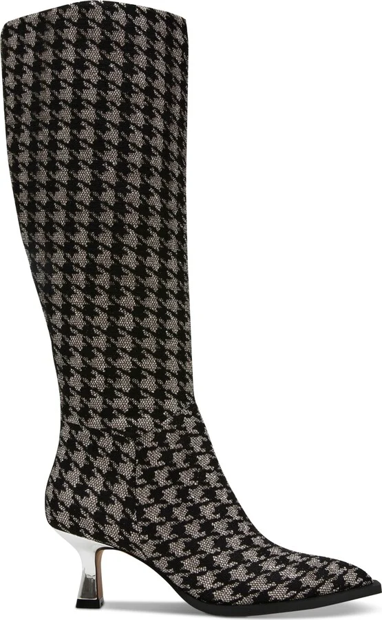 Betsey Johnson Women's Pamella Kitten-Heel Dress Boots - Black/Silver Multi - Image 2