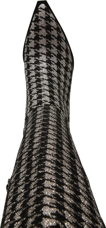 Betsey Johnson Women's Pamella Kitten-Heel Dress Boots - Black/Silver Multi - Image 4