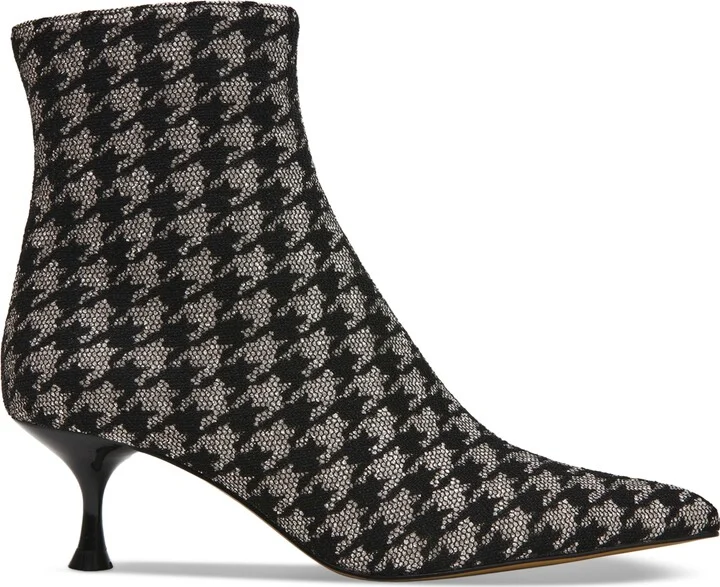 Betsey Johnson Women's Parkker Pointed-Toe Kitten-Heel Booties - Black/Silver Houndstooth Multi - Image 2