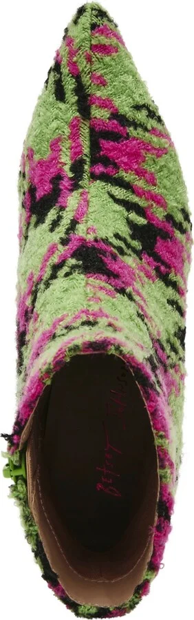 Betsey Johnson Women's Parkker Pointed-Toe Kitten-Heel Booties - Black/Silver Houndstooth Multi - Image 8