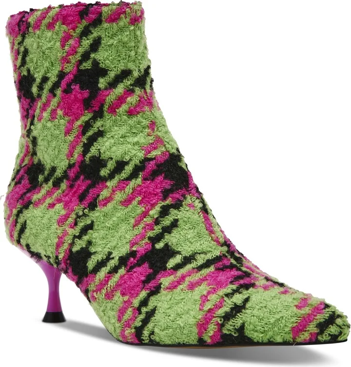 Green,pink Houndstooth Multi