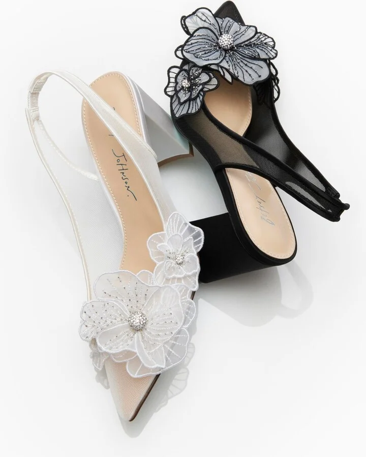 Betsey Johnson Women's Petra Flower Applique Slingback Pumps - Image 10
