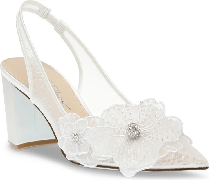 Betsey Johnson Women's Petra Flower Applique Slingback Pumps