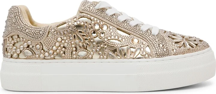 Betsey Johnson Women's Reily Rhinestone Platform Sneakers - Image 2