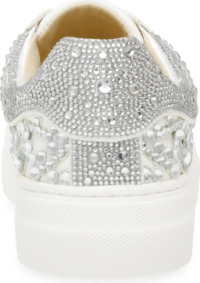 Betsey Johnson Women's Reily Rhinestone Platform Sneakers - Image 7