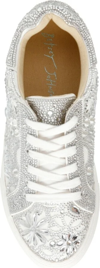 Betsey Johnson Women's Reily Rhinestone Platform Sneakers - Image 8