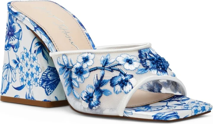 White,blue Floral