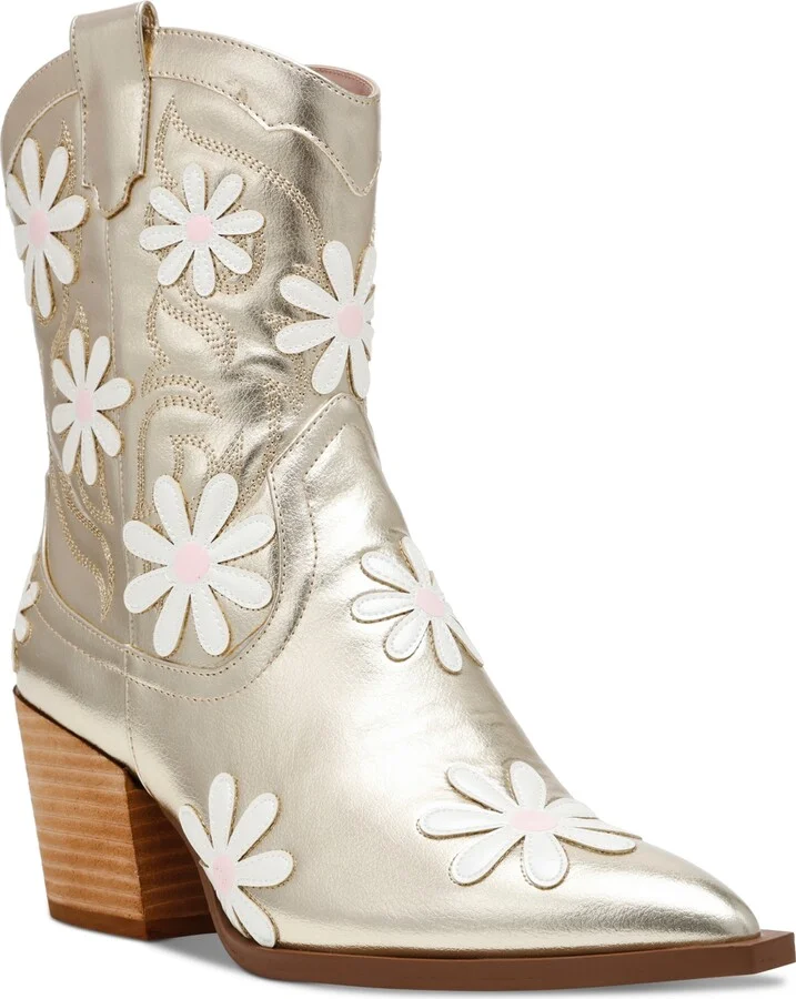 Betsey Johnson Women's Teddy Daisy Western Booties