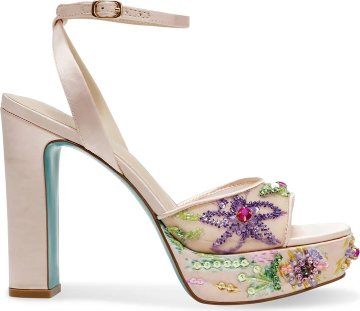 Betsey Johnson Women's Viven Jeweled Platform Dress Sandals - Image 2