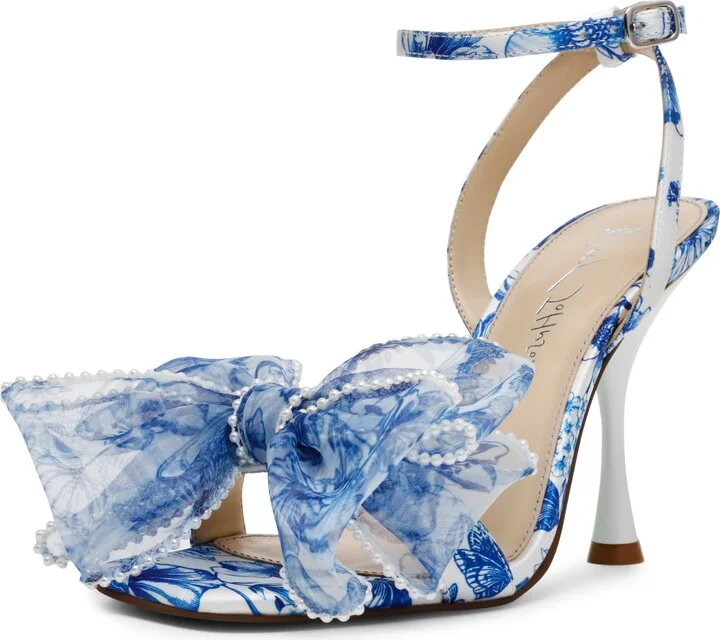 White Blue Floral