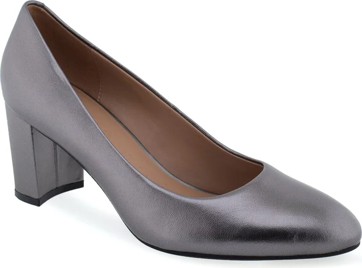 GUNMETAL METALLIC LEATHER