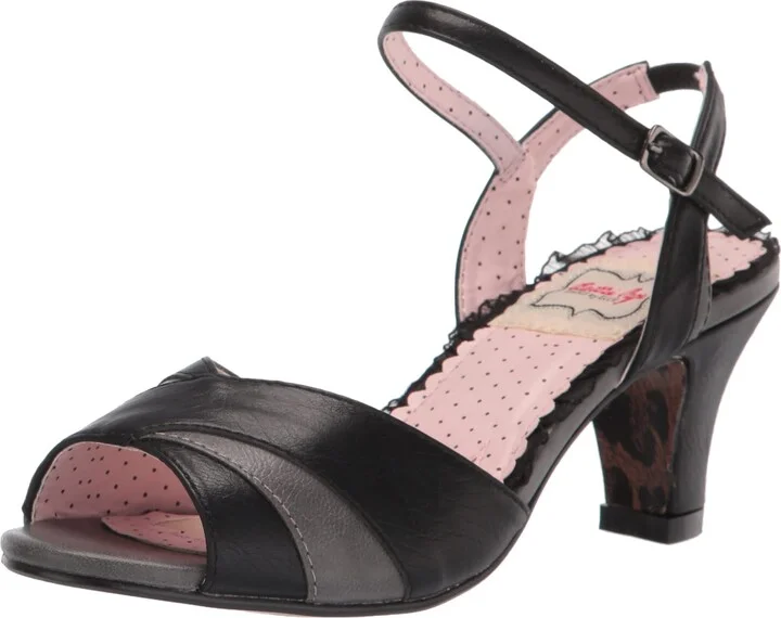Bettie Page Women's Ankle Strap Sandal Heeled