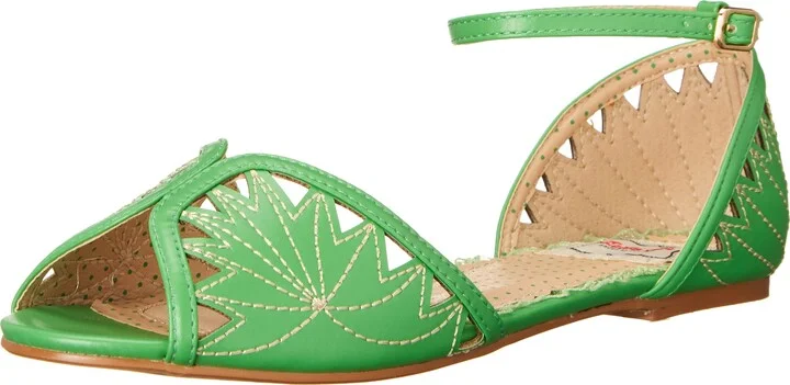 Bettie Page Women's BP100-AGNES Mary Jane Flat