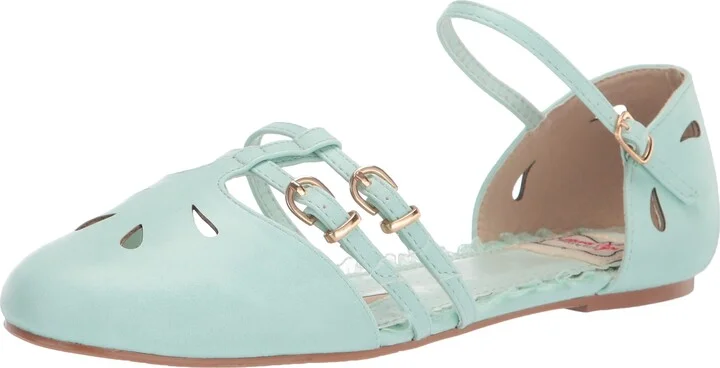 Bettie Page Women's BP100-POLLY Mary Jane Flat