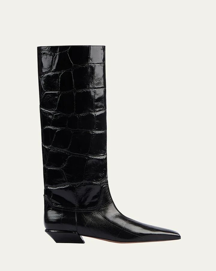 Bettina Croco Tall Boots